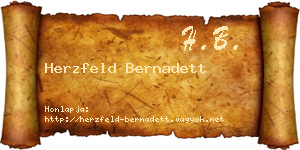 Herzfeld Bernadett névjegykártya