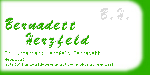 bernadett herzfeld business card